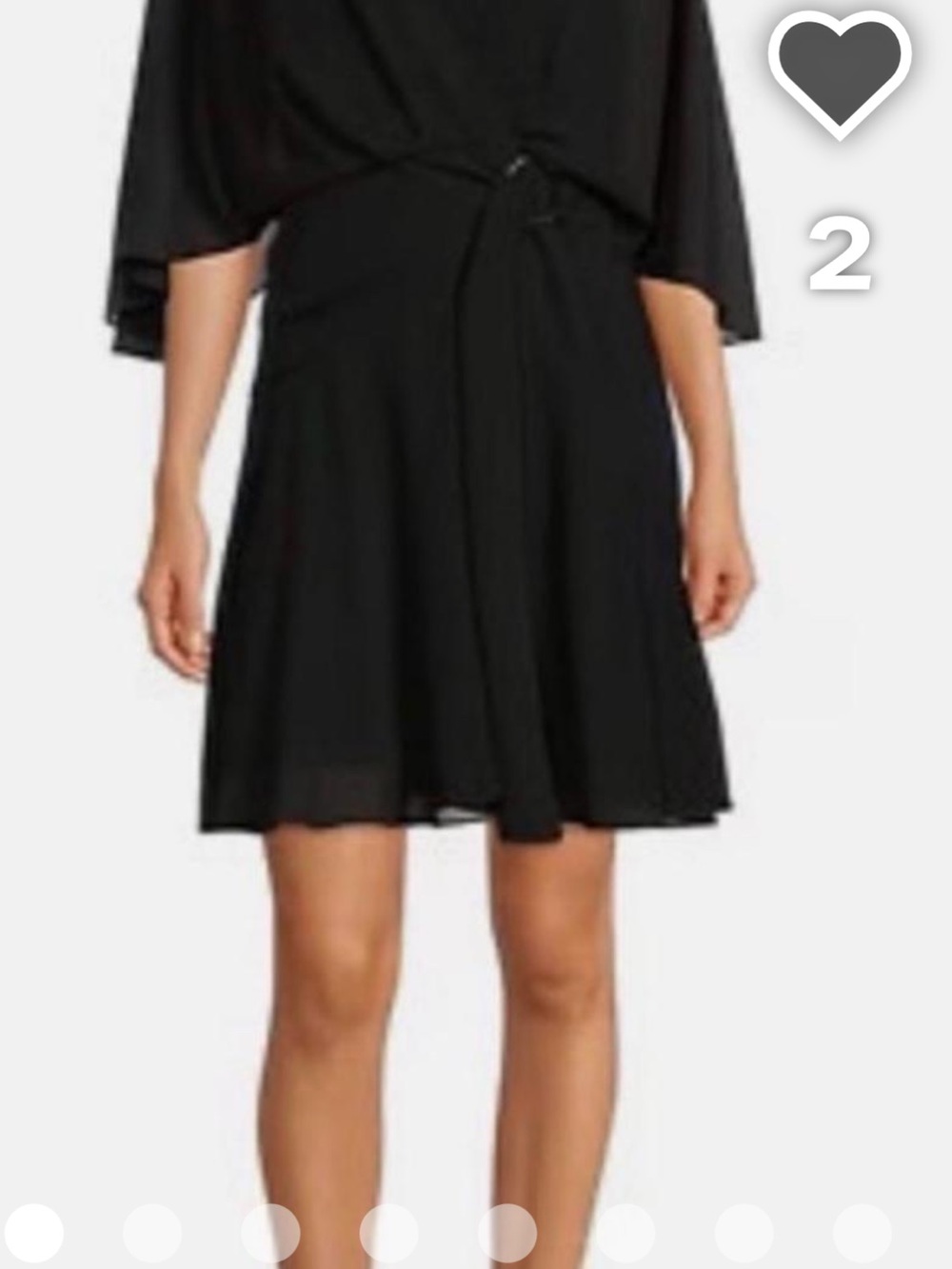 Alex Marie Black Knot-Detail Mini Dress